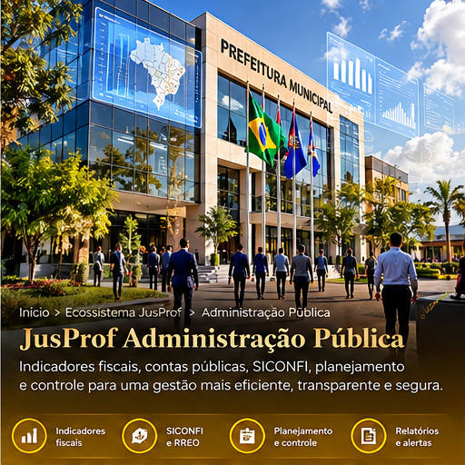 Ilustração da plataforma JusProf Administração Pública / Contas Públicas